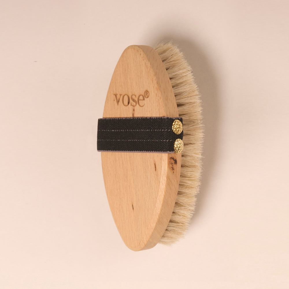 Vose - 100% Horse Hair Body Brush - Black Rose