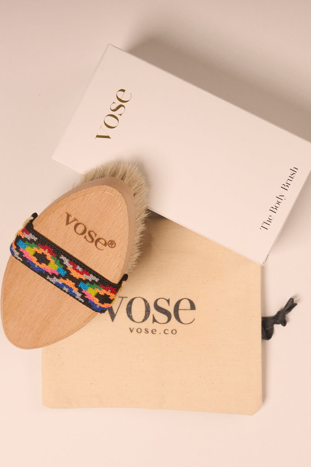 Vose - 100% Horse Hair Body Brush - Tulip
