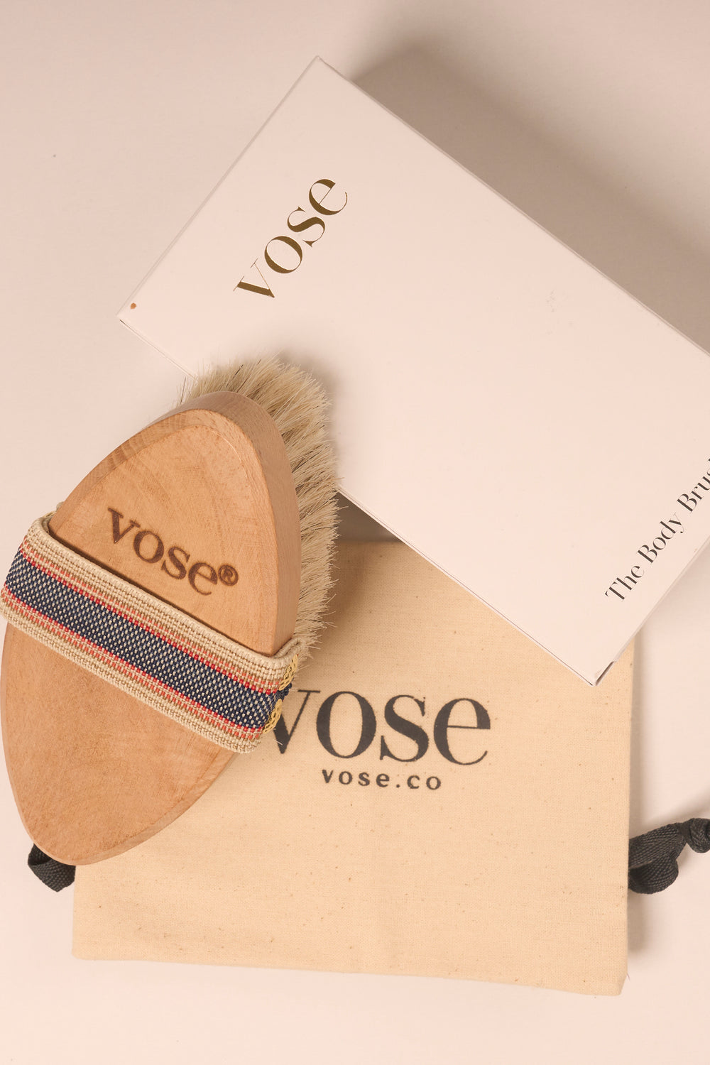 Vose - 100% Horse Hair Body Brush - Magnolia