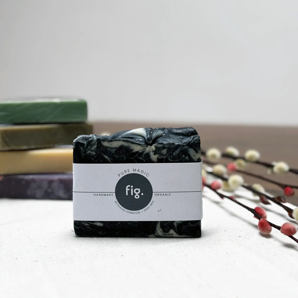 FIG - Pure Magic - Activated Charcoal, Goat Milk Soap Bar - Fig Wellbeing