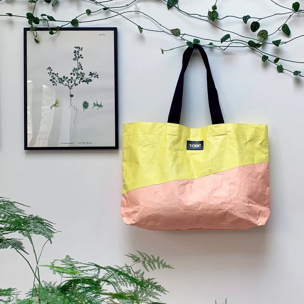 Vose - Tyvek Shopper Bag - Yellow/Peach - Fig Wellbeing