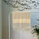 GIFT FOR HIM - HIS 100% Organic Cotton Turkish Towel Light Grey