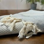 HORIZON - 100% Organic Cotton Turkish Towel Grey/White