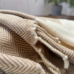 HERRINGBONE - 100% Organic Cotton Turkish Towel Brown