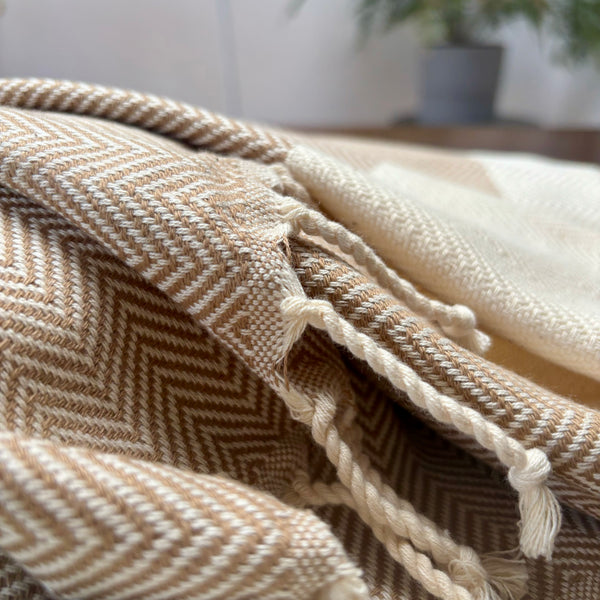 GIFT FOR HIM - HIS 100% Organic Cotton Turkish Towel Brown