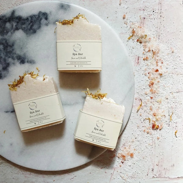 Bliss Botanicals - Lemon and Himalayan Pink Salt Spa Bar - Fig Wellbeing