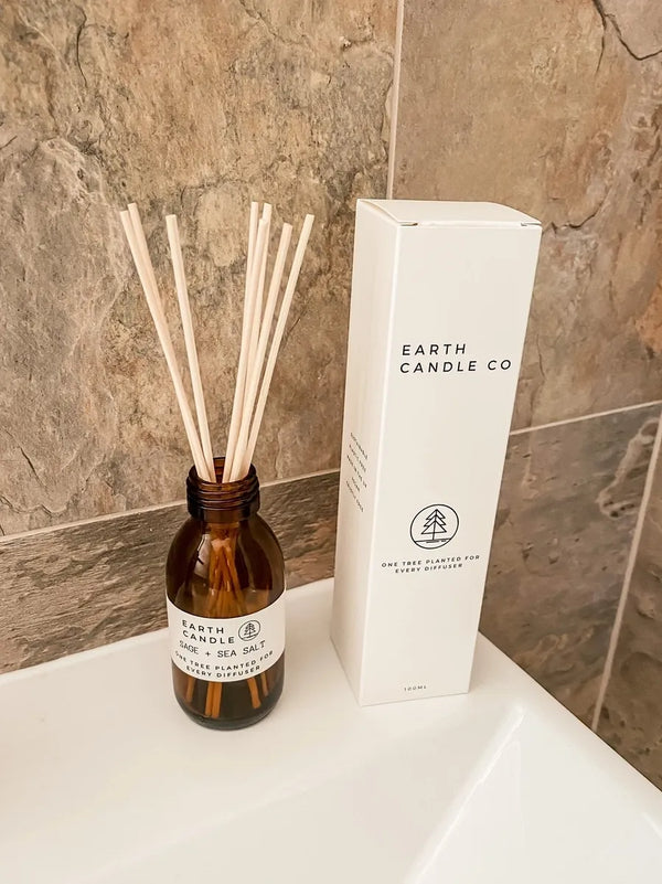 Earth Candle Co. - Sage + Seasalt Eco Reed Diffuser - Fig Wellbeing