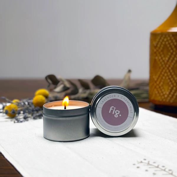 FIG - Lavender + Chamomile Soy Wax Eco Candle - Fig Wellbeing