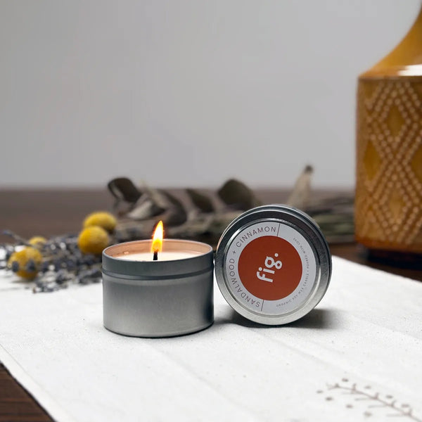 FIG - Sandalwood + Cinnamon Soy Wax Eco Candle - Fig Wellbeing