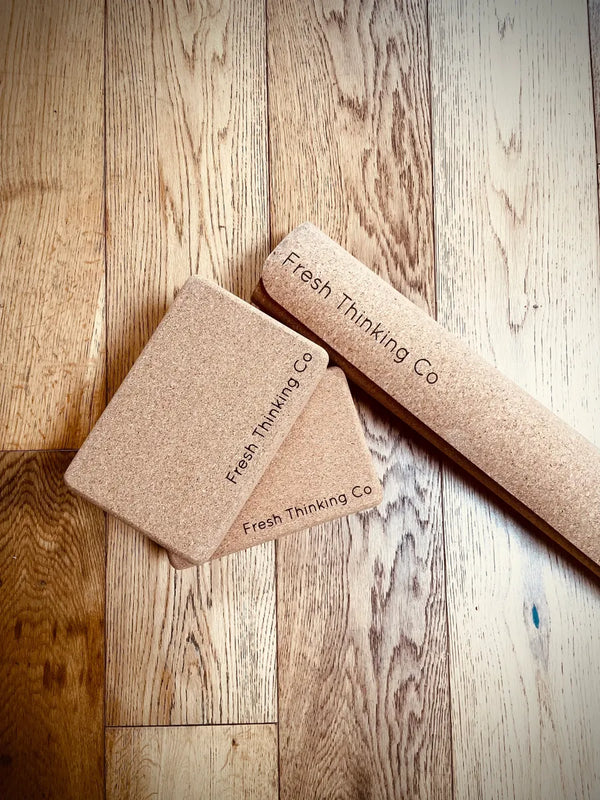 Fresh Thinking Co.- Eco-Friendly Cork Yoga Set - Fig Wellbeing