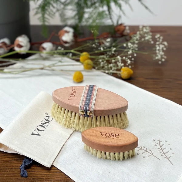 Vose - 100% Cactus Bristle Vegan Brush Set - Fig Wellbeing