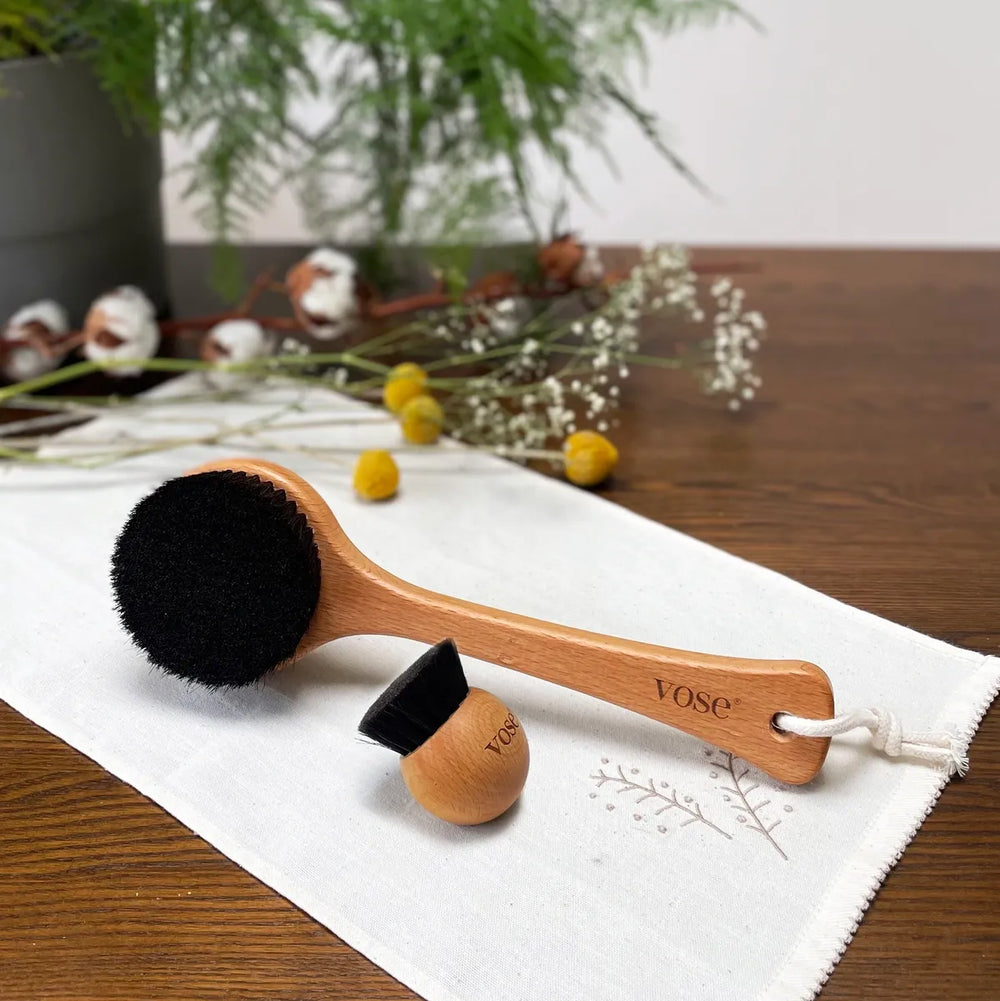 1000 Vose Vose - 100% Horse Hair Black Brush Set - Fig Wellbeing