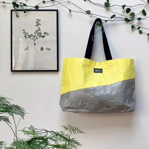 Vose - Tyvek Shopper Bag - Grey/Yellow.