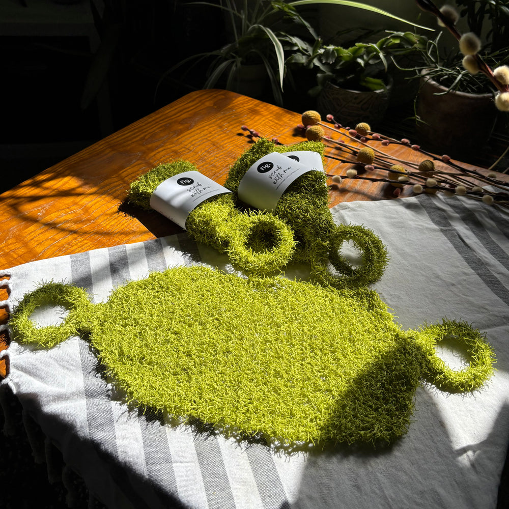 handwoven exfoliating shower & bath mitt