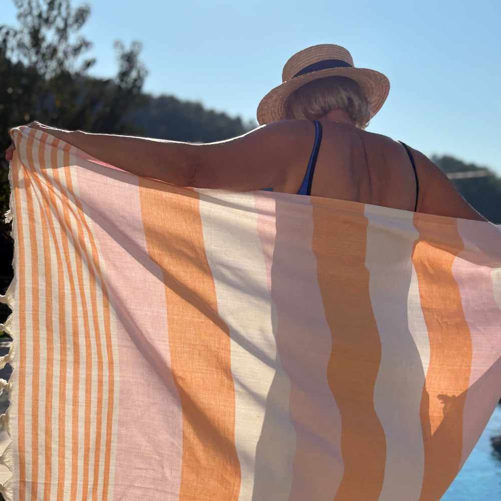 turkish towel orange 2