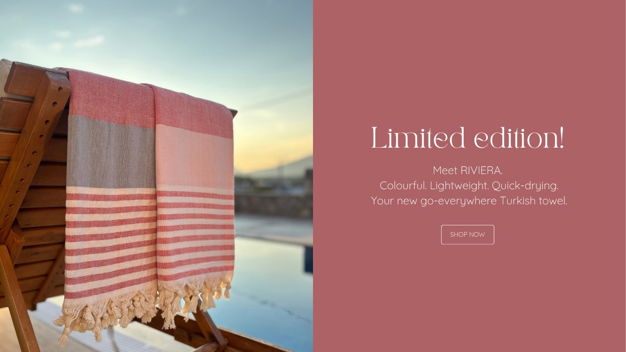 cotton turkish towels by the pool